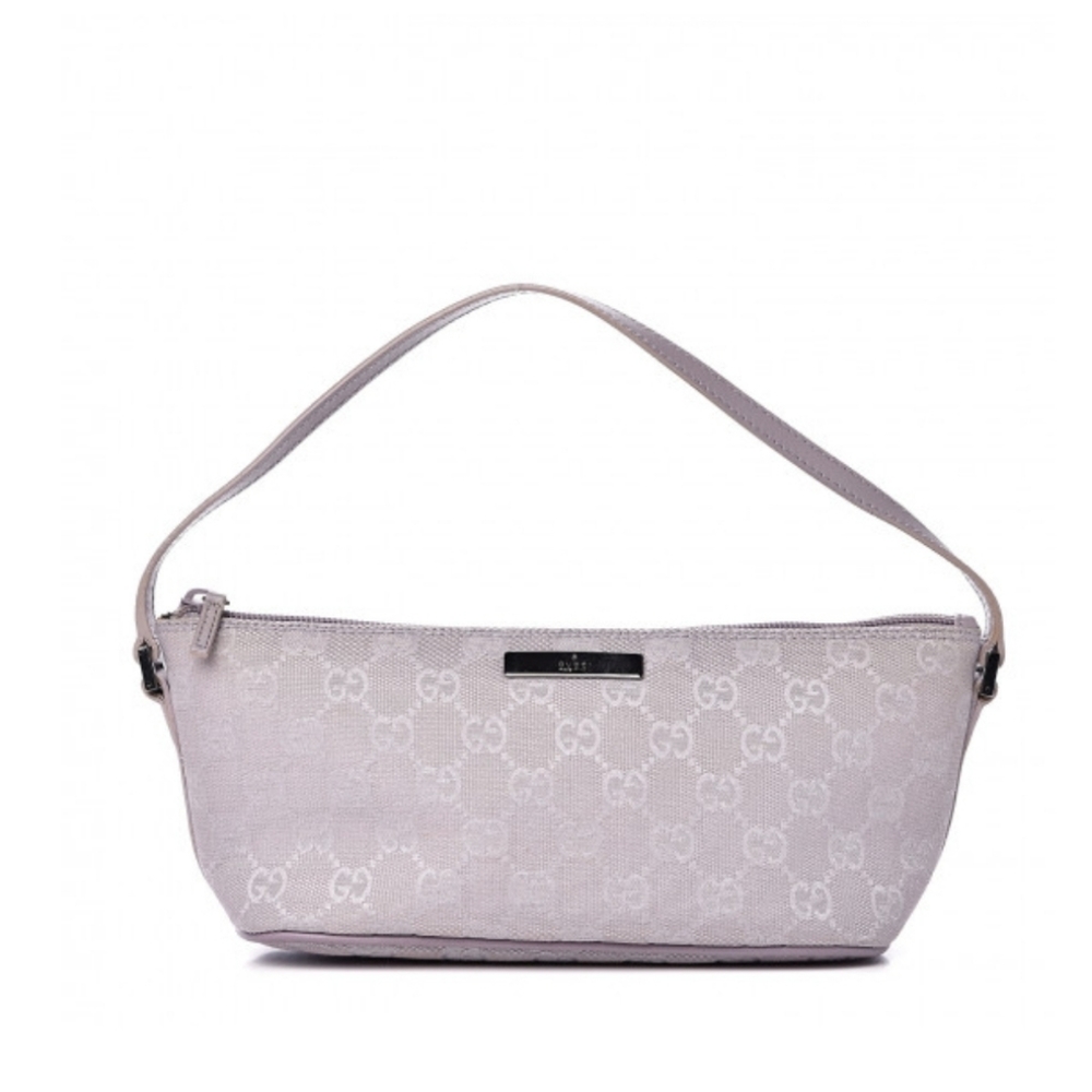 GUCCI Boat Pochette in Lilac. 